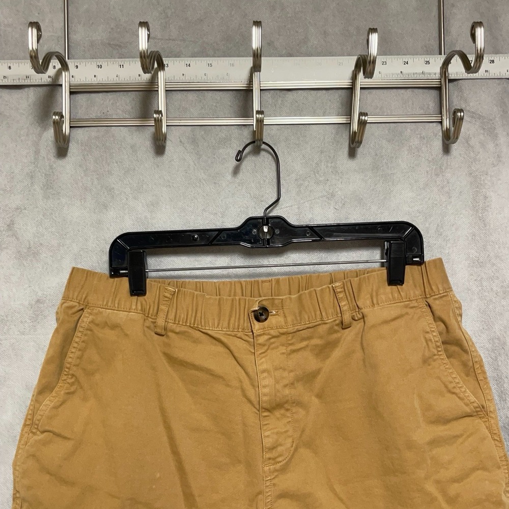 Bear Bottom Shorts Men XL  Beige 7" Twill Chino Elastic Waist Stretch Active 34